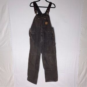 Carhartt Brown Double Knee Duck Canvas Overalls Workwear 38